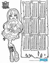 Monster High Multiplication Table Coloring Pages Color Hellokids School Math Print Tables Maths Sheets Mandala Kids sketch template