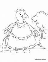 Hen Puppets Library Chickens sketch template