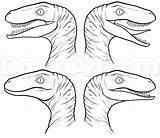 Raptor Jurassic Velociraptor Dragoart sketch template