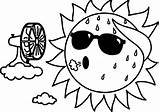 Coloring Hot Summer Sun Too Drawing Kids Pages Weather Wecoloringpage Getdrawings Kid sketch template