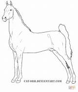 Coloring Horse American Saddlebred Pages Drawing Quarter Paper Printable sketch template