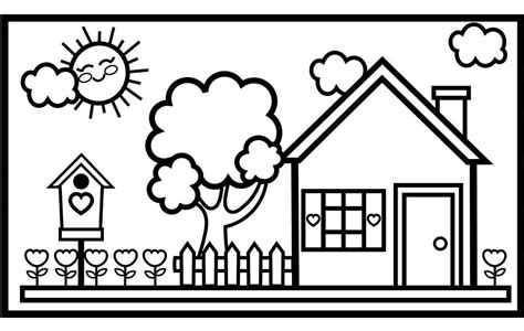 house coloring pages  kids printable