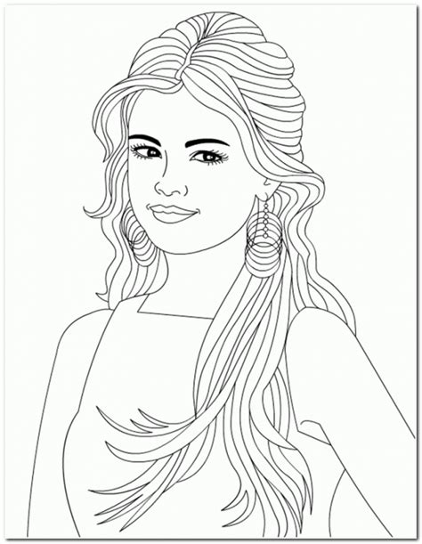 girls  short hair coloring pages learny kids