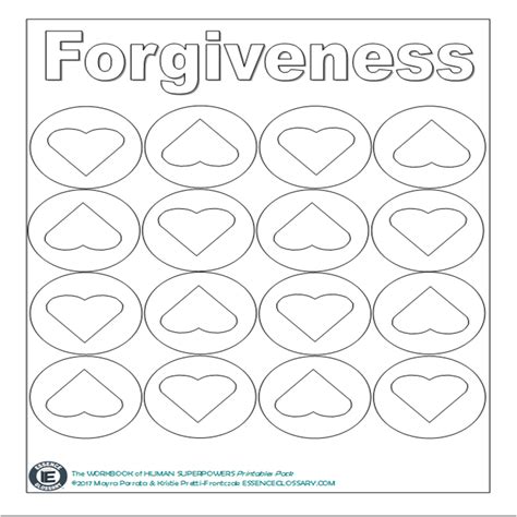 printable forgiveness activity sheets