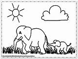 Elephant Coloring Pages Printable Print Kids African sketch template