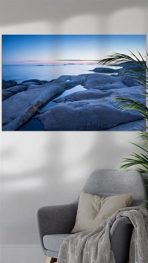koop het kunstwerk zweedse kust van douwe schut als schilderij op canvas aluminium dibond hd