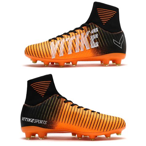 wetike kids soccer cleats boys youth cleats football boots high top cleats  soccer team