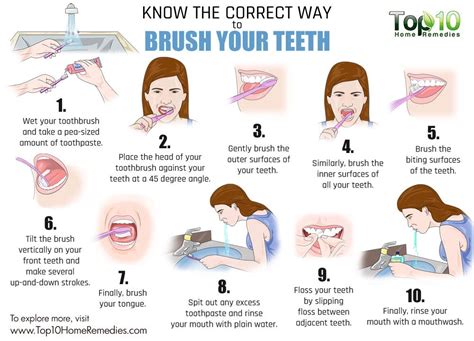 correct   brush  teeth top  home remedies