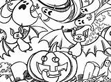 Coloring Pages Spooky sketch template