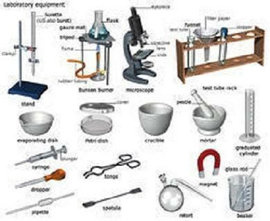 list   apparatus   science lab physics chemistry biology seperately  thier