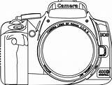 Camera Coloring Clipart Nikon Clip Pages Line Drawing Colouring Dslr Cliparts Yearbook Outline Kamera Vector Strap Google Cameras Search Cartoon sketch template
