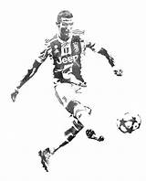 Ronaldo Juventus Cristiano Pixel Color Coloring Pages Hamilton Joe Water Mixed Print sketch template