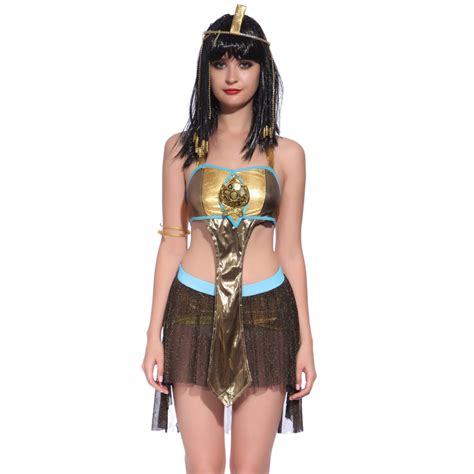 sexy queen cleopatra egyptian goddess costume womens cosplay fancy