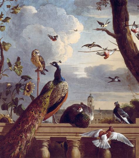 file birds near a balustrade by melchior d hondecoeter wikimedia commons