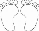 Printable Baby Template Feet Footprint Templates Clipart Print Shower Pages Printables Digital Newborn Para Printablee Projects Moldes Stamps Pattern Via sketch template