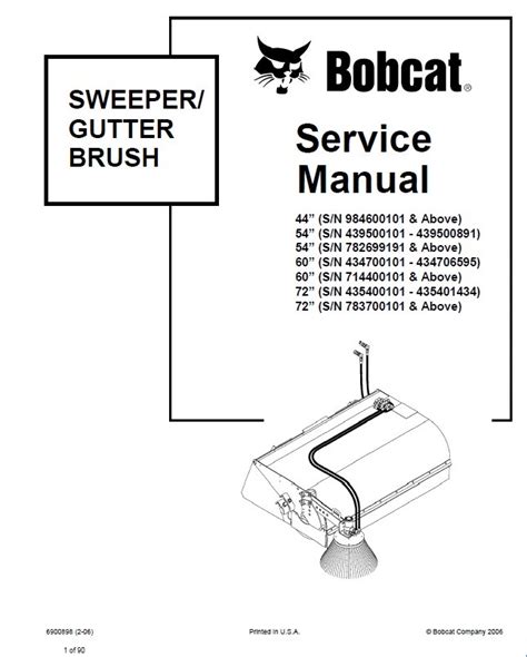 bobcat     sweeper gutter brush service manual