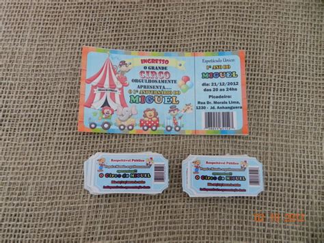 convite ticket circo no elo7 analu convites e papelaria 2b2da5