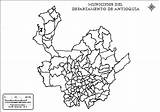 Antioquia Departamento Contorno Municipios Mapas sketch template