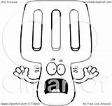 Spatula Screaming Mascot Clipart Cartoon Outlined Coloring Vector Thoman Cory Royalty sketch template