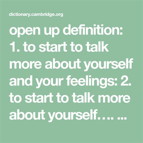 open  definition   start  talk