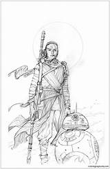 Wars Star Rey Pages Coloring Color sketch template