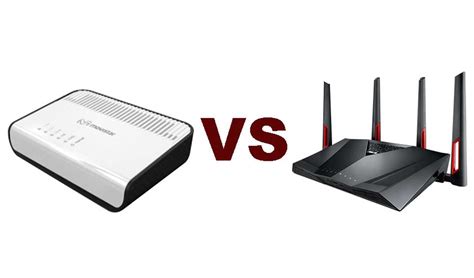 differences   modem  router