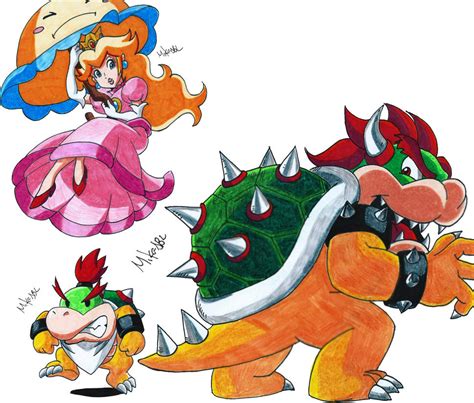 peach and bowsers by mikees on deviantart