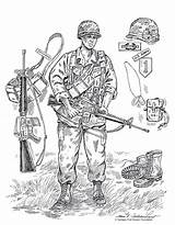 Coloring Pages Printable Wwii Ww2 War Soldiers Soldado Desenho Color American Print Getcolorings Template sketch template