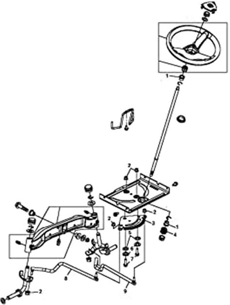 john deere  steering parts diagram