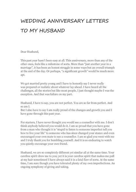 50 romantic anniversary letters for him or her ᐅ templatelab