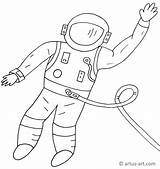 Astronaut Ausmalbild Ausmalen Zum Rakete Weltall Weltraum Planeten Raumschiff Artus Sterne sketch template