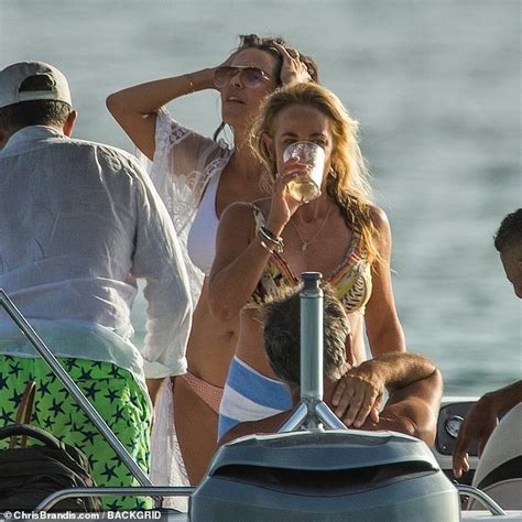 gary lineker s ex wife michelle cockayne 55 enjoys drinks on a boat