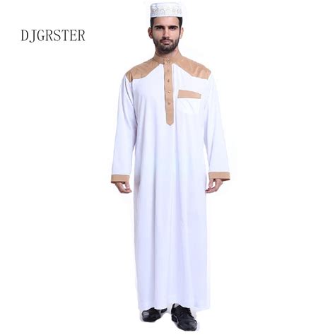 Djgrster Muslim Clothing For Men Mens Kaftan Jubba Thobe White Abaya