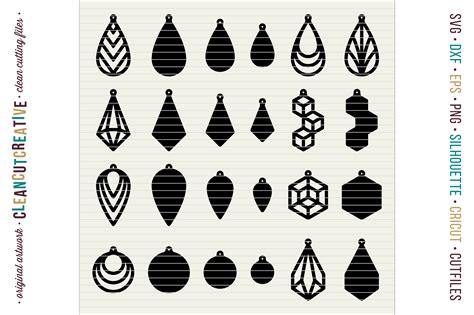 faux leather earring templates
