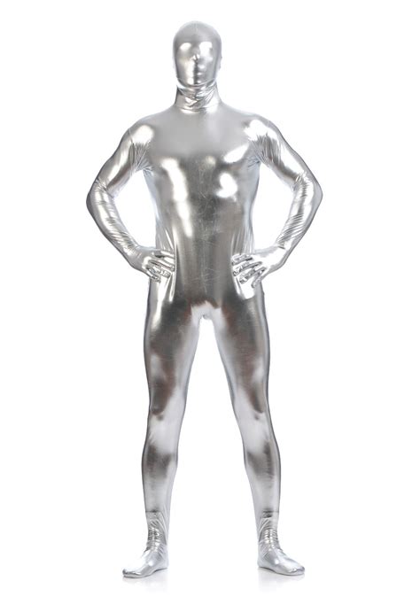 silver shiny metallic zentai suits catsuit  zentai  novelty special   aliexpress
