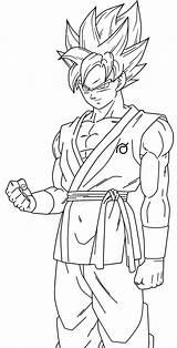 Goku Saiyan sketch template
