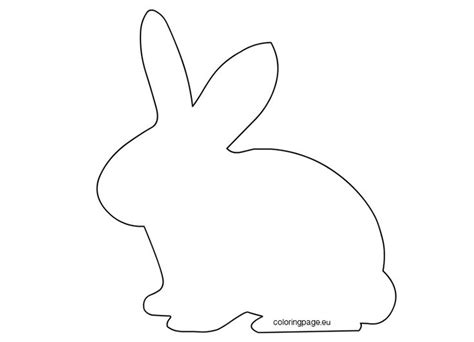 easter template easter bunny shape coloring page easter bunny