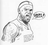 Lebron James Coloring Pages Durant Miami Kobe Kevin Heat Bryant Drawing Dunk Utah Jazz Printable Getdrawings Nba Color Comments Getcolorings sketch template