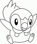 Coloring Piplup Pages Pokemon Popular sketch template