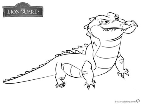 lion guard coloring pages makuu  printable coloring pages