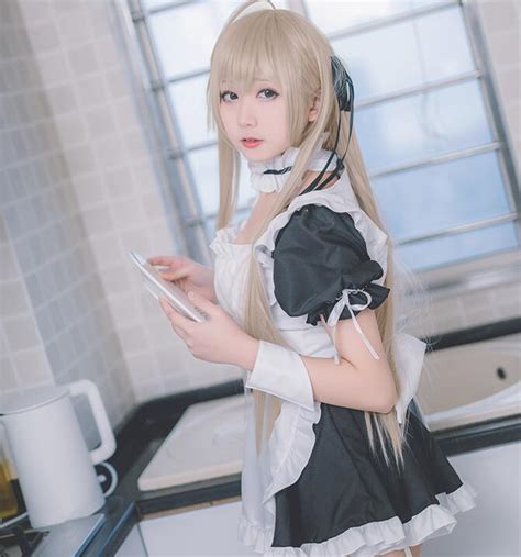 cosplay japanese game kasugano sora maid costume cos clothes in game