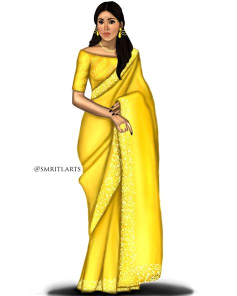 golden saree illustration fashion illustration sketches dresses