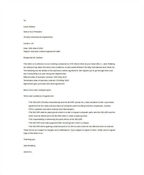 sample agreement letter templates   ms word google
