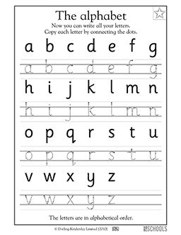 kindergarten preschool reading writing worksheets alphabet