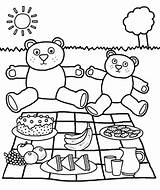 Coloring Picnic Pages Blanket Printable Getcolorings sketch template