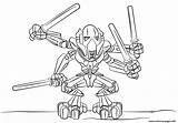 General Grievous Coloring Pages Printable Lego sketch template