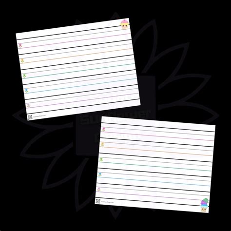 colorful lined sheets  kids handwriting abc practice