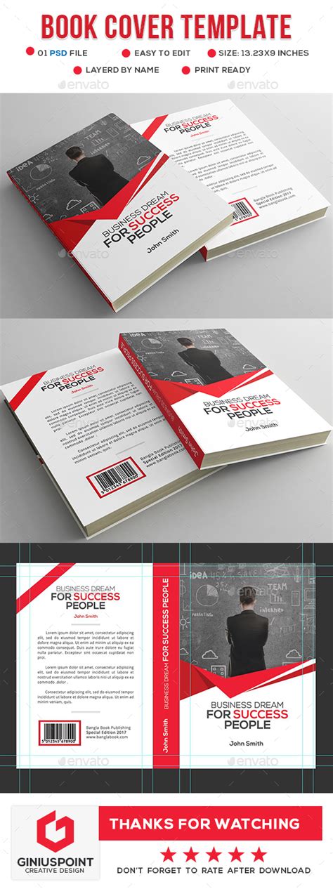 book cover template  geniuspoint graphicriver