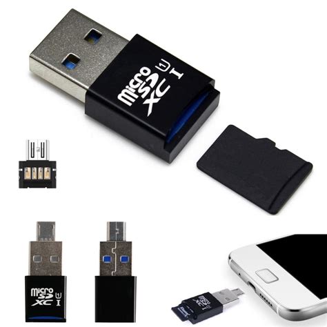 buy usb  gbps mini card reader adapter super high speed otg micro sdsdxc
