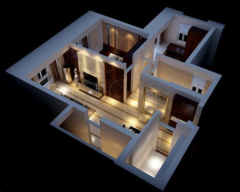 modern house interior fully furnished  model max cgtradercom